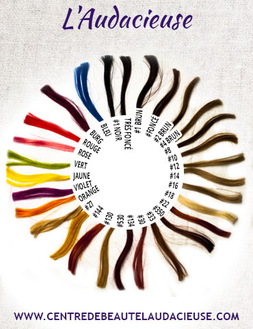 Infini couleurs pour les rallonge de cheveux